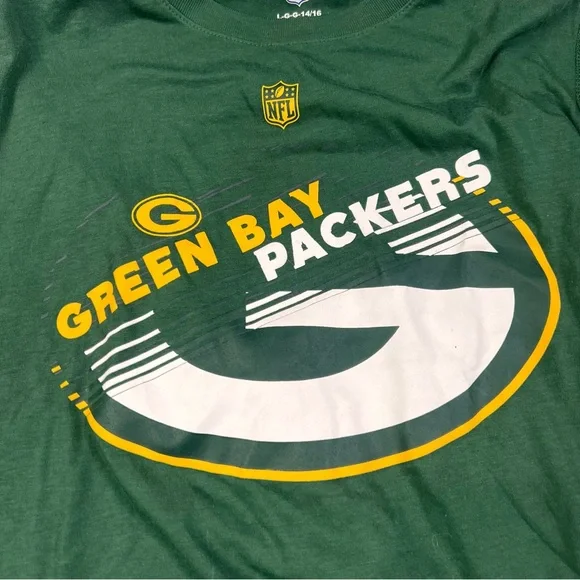 Green Bay Packers *NEW Long Sleeve Official NFL Apparel Kids Youth Large 14/16 - Picture 5 of 6